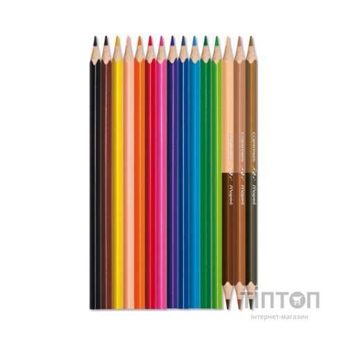 Олівці кольорові Maped Color Peps Classic 12 шт + 3 шт двосторонні Duo (MP.832071)