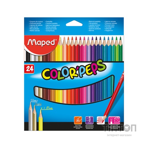 Олівці кольорові Maped Color Peps Classic 24 кол. (MP.183224)