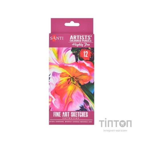 Олівці кольорові Santi Highly Pro 12 шт (742389)