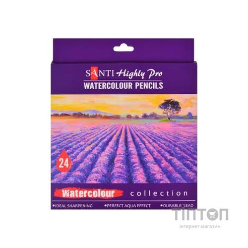 Олівці кольорові Santi Highly Pro 24 шт акварельні (742385)