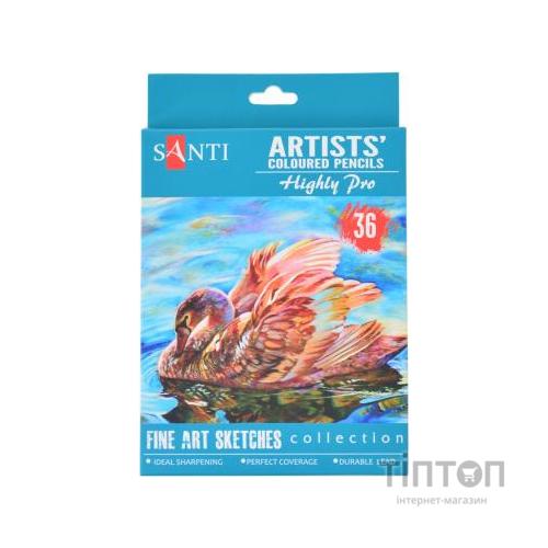 Олівці кольорові Santi Highly Pro 36 шт (742393)