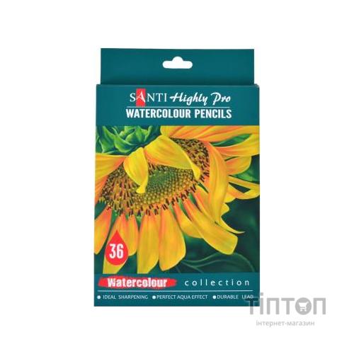Олівці кольорові Santi Highly Pro 36 шт акварельні (742387)
