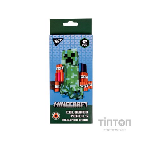 Олівці кольорові Yes 12 кол. Minecraft (290701)