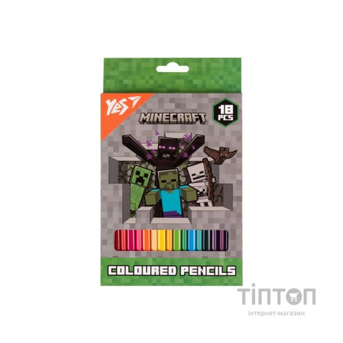 Олівці кольорові Yes 18 кольорів Minecraft Heroes (290732)