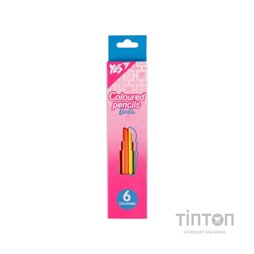Олівці кольорові Yes 6 кольорів Barbie рожевий (290727)