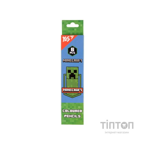 Олівці кольорові Yes 6 кольорів Minecraft Creeper (290724)