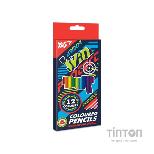 Олівці кольорові Yes Blaster 12 кольорів (290657)