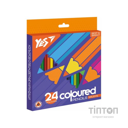 Олівці кольорові Yes Erudite 24 кол. (290644)
