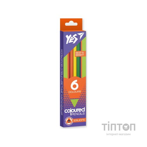 Олівці кольорові Yes Erudite 6 кол. (290641)