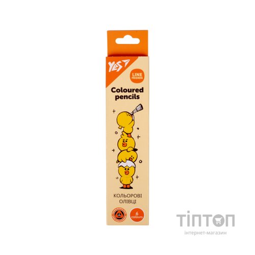 Олівці кольорові Yes Line Friends6 кол (290710)