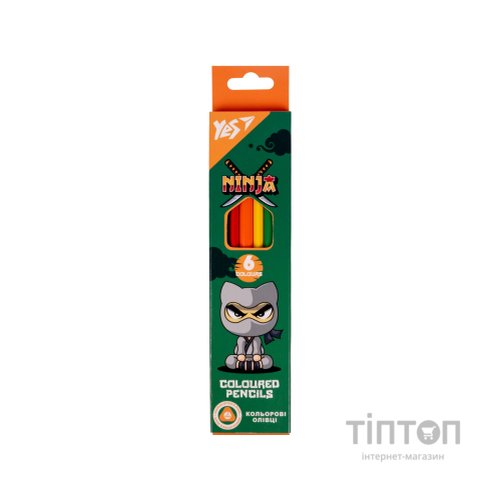 Олівці кольорові Yes Ninja 6 кол (290708)