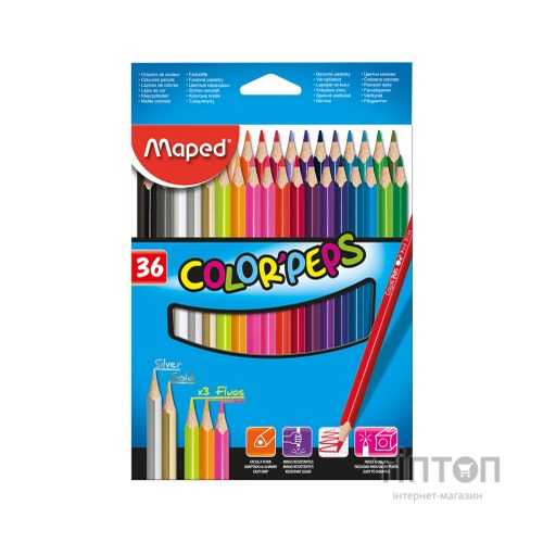 Олівці кольорові ZiBi Color Peps Classic 36 кол. (MP.832017)