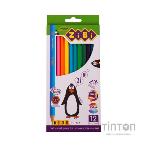 Олівці кольорові ZiBi KIDS Line 12 кольорів (ZB.2414)