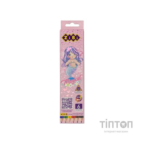Олівці кольорові ZiBi Kids line-2 Магія 6 кольорів (ZB.2447)