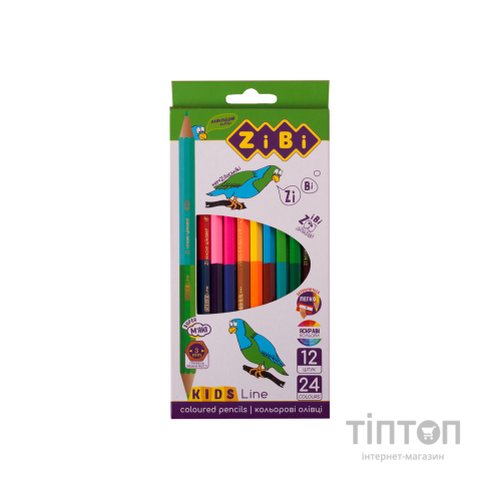 Олівці кольорові ZiBi Kids line Double 12 шт. 24 кольори (ZB.2463)