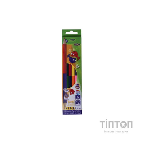 Олівці кольорові ZiBi Kids line Double 6 шт. 12 кольорів (ZB.2462)