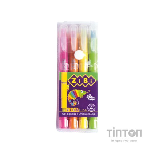 Олівці кольорові ZiBi Kids line Neon гелеві, 4 кольори (ZB.2496)