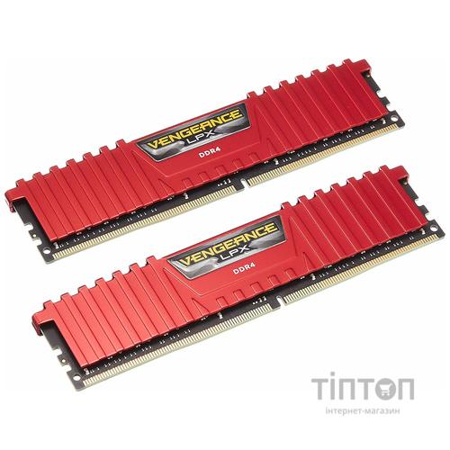 Оперативна пам’ять Corsair Vengeance LPX Red DDR4 2x16GB CMK32GX4M2A2666C16R