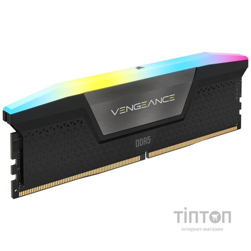 Модуль пам'яті для комп'ютера DDR5 32GB (2x16GB) 6000 MHz Vengeance RGB Black Corsair (CMH32GX5M2B6000C40)