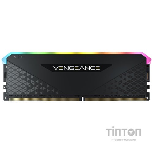 Модуль пам'яті для комп'ютера DDR4 16GB 3200 MHz Vengeance RGB RS Black Corsair (CMG16GX4M1E3200C16)
