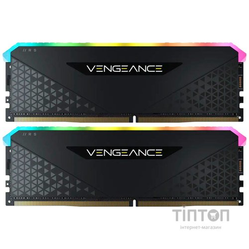 Модуль пам'яті для комп'ютера DDR4 32GB (2x16GB) 3600 MHz Vengeance RGB RS Black Corsair (CMG32GX4M2D3600C18)