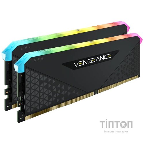 Модуль пам'яті для комп'ютера DDR4 32GB (2x16GB) 3600 MHz Vengeance RGB RS Black Corsair (CMG32GX4M2D3600C18)