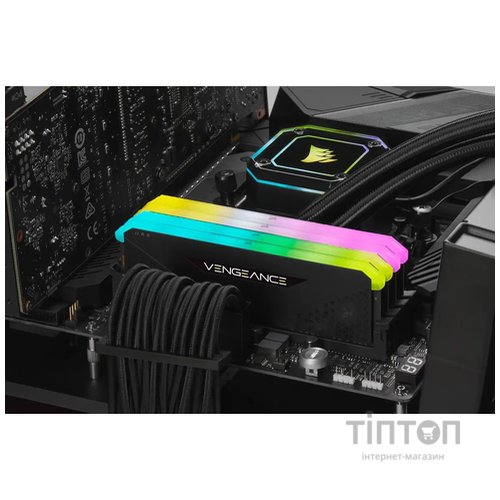 Модуль пам'яті для комп'ютера DDR4 32GB (2x16GB) 3600 MHz Vengeance RGB RS Black Corsair (CMG32GX4M2D3600C18)