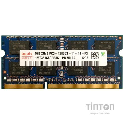 Модуль пам'яті для ноутбука SoDIMM DDR3 4GB 1600 MHz Hynix (HMT351S6CFR8C-PB)