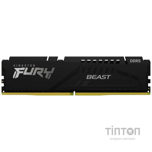 Модуль пам'яті для комп'ютера DDR5 32GB 4800 MHz Beast Black Kingston Fury (ex.HyperX) (KF548C38BB-32)