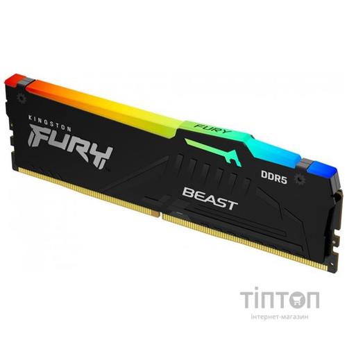 Модуль пам'яті для комп'ютера DDR5 32GB 4800 MHz Beast RGB Kingston Fury (ex.HyperX) (KF548C38BBA-32)