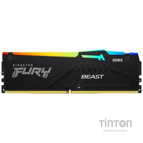 Модуль пам'яті для комп'ютера DDR5 32GB 4800 MHz Beast RGB Kingston Fury (ex.HyperX) (KF548C38BBA-32)