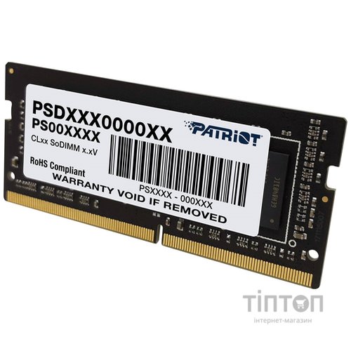 Модуль пам'яті для ноутбука SoDIMM DDR4 16GB 3200 MHz Signature Line Patriot (PSD416G320081S)