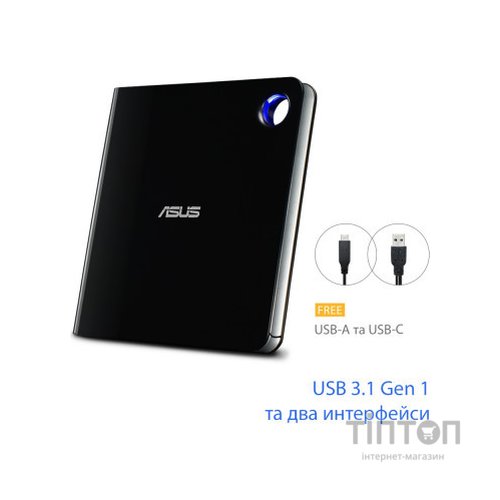Оптичний привід Blu-Ray ASUS SBW-06D5H-U/BLK/G/AS (90DD02G0-M29000)