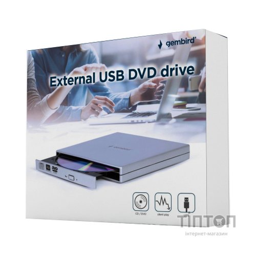 Оптичний привід DVD-RW Gembird DVD-USB-02-SV