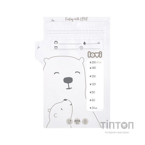 Пакет для зберігання грудного молока Lovi Buddy bear 25 шт (12/208)