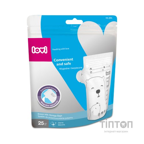 Пакет для зберігання грудного молока Lovi Buddy bear 25 шт (12/208)