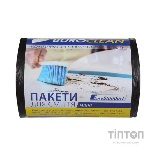 Пакети для сміття Buroclean EuroStandart міцні чорні 35 л 100 шт. (4823078922861)