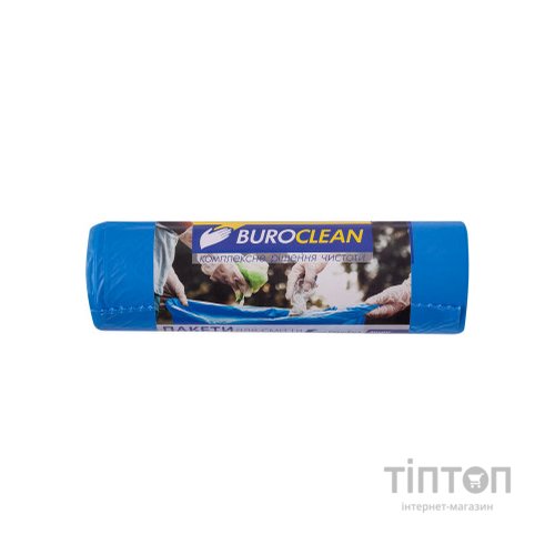 Пакети для сміття Buroclean EuroStandart міцні сині 160 л 10 шт. (4823078977939)
