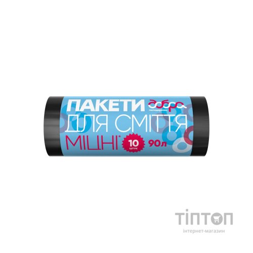 Пакети для сміття Добра Господарочка міцні чорні 90 л 10 шт. (4820086521772)