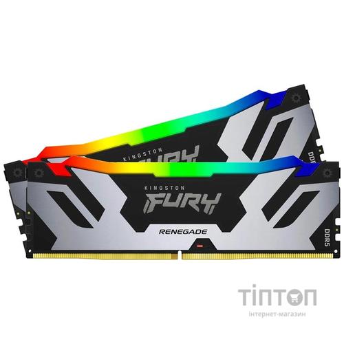 Модуль пам'яті для комп'ютера DDR5 32GB (2x16GB) 6000 MHz FURY Renegade RGB Kingston Fury (ex.HyperX) (KF560C32RSAK2-32)