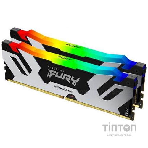 Модуль пам'яті для комп'ютера DDR5 32GB (2x16GB) 6000 MHz FURY Renegade RGB Kingston Fury (ex.HyperX) (KF560C32RSAK2-32)