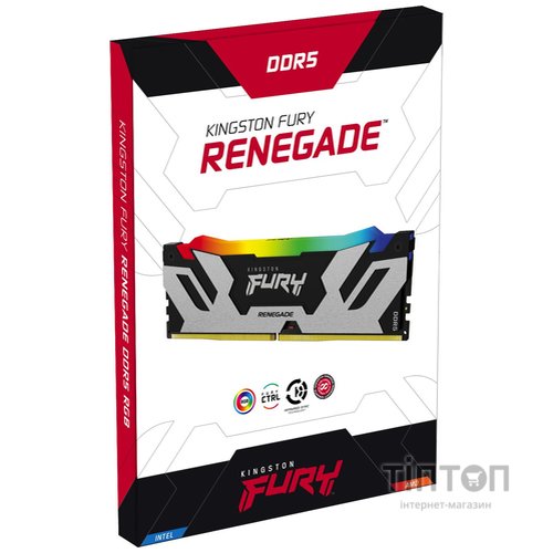 Модуль пам'яті для комп'ютера DDR5 32GB (2x16GB) 6000 MHz FURY Renegade RGB Kingston Fury (ex.HyperX) (KF560C32RSAK2-32)