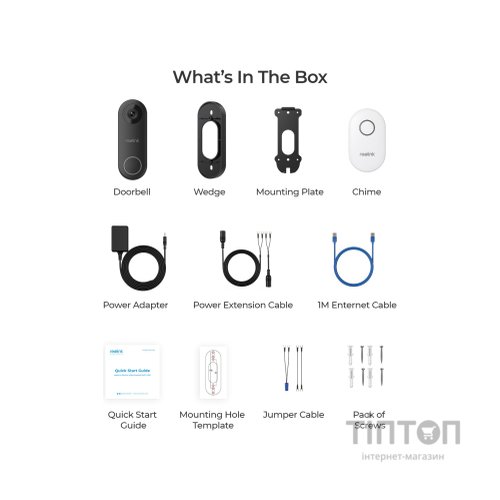 Панель виклику Reolink Video Doorbell WiFi