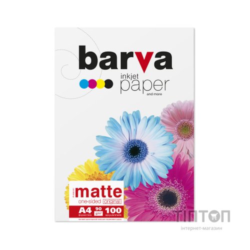Папір BARVA матовий, A4, 90 г/м2, 100 листків