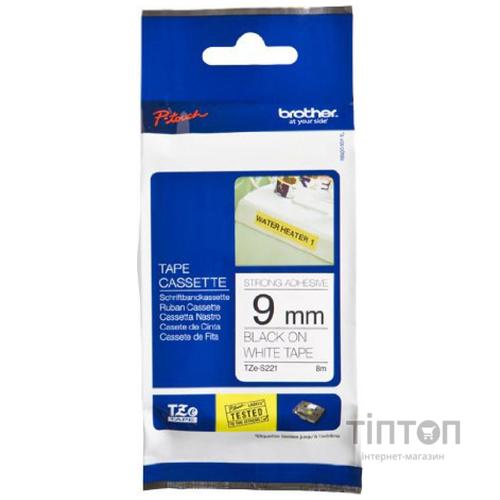Папір Brother 9mm Laminated white, Print black (TZES221)