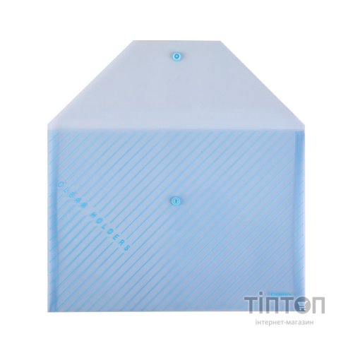 Папка - конверт Comix А4, прозора синя (FOLD-COM-C330-BL)