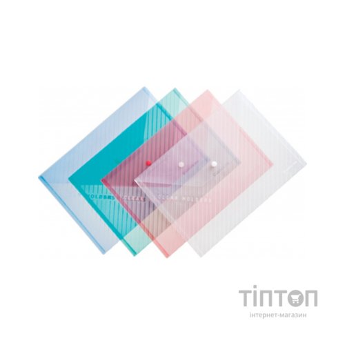 Папка - конверт Comix А4, прозора зелена (FOLD-COM-C330-G)