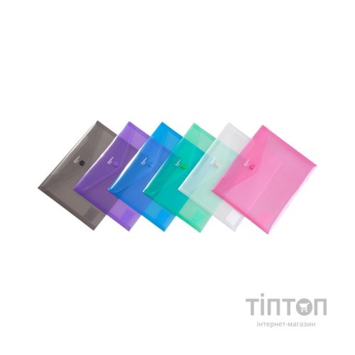 Папка - конверт Comix А5, прозора синя (FOLD-COM-A1854-BL)