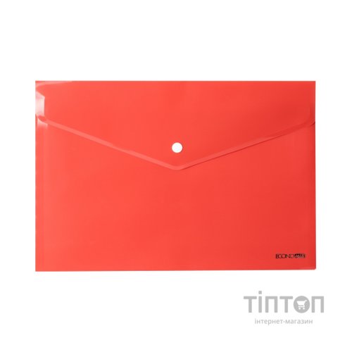 Папка - конверт Economix А4 180 мкм фактура "глянець", червона (E31301-03)