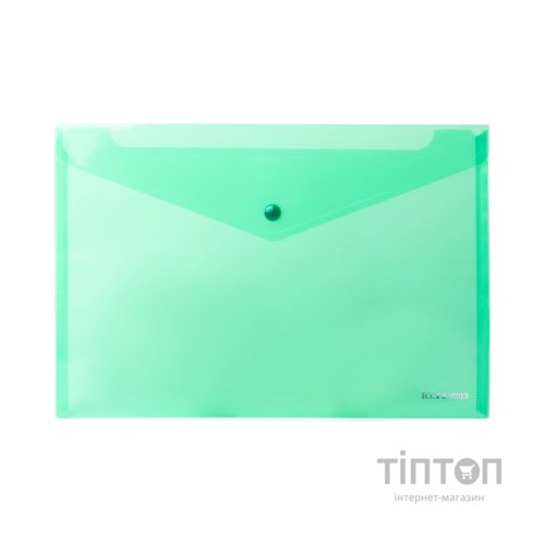 Папка - конверт Economix А4 180 мкм фактура "глянець", зелена (E31301-04)